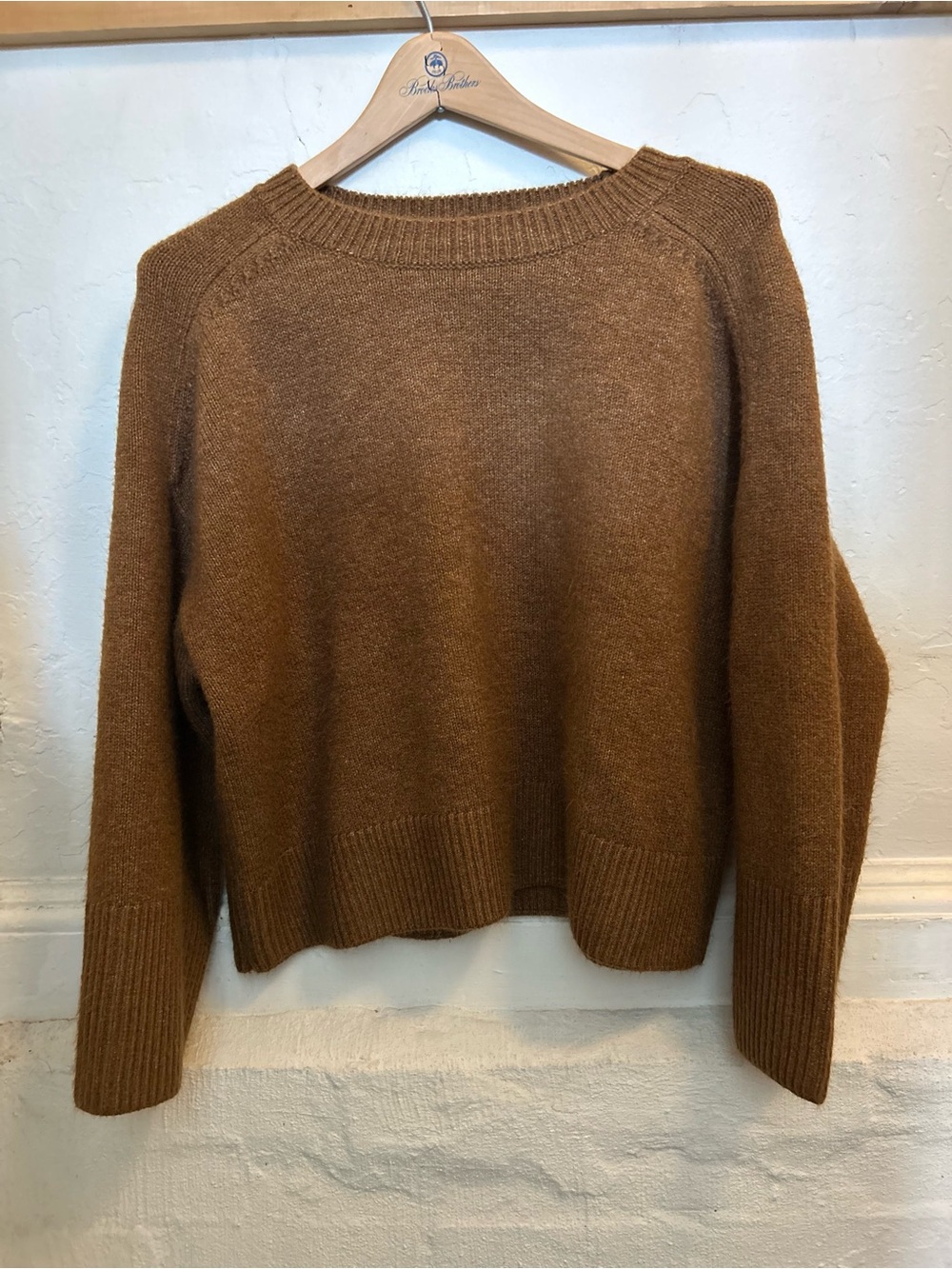 CeCe Scoopneck Sweater in Camel Brown